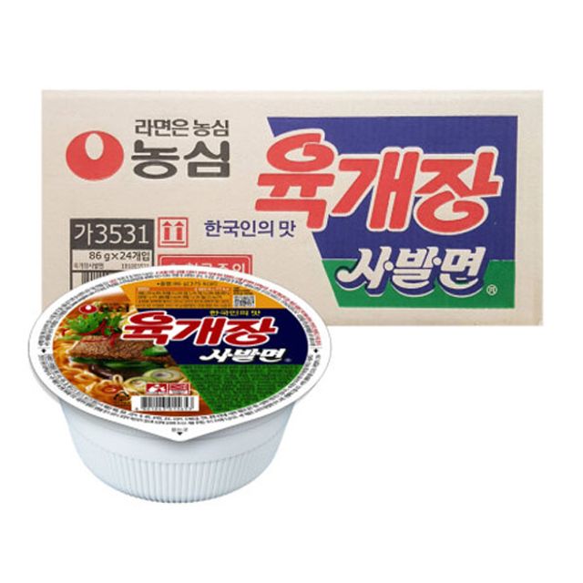 농심 육개장 사발면 86g (컵라면/24개/BOX)