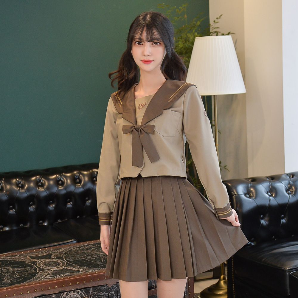 교복몰 무드가득 코코아 일본여고생 세라복 세트 긴팔