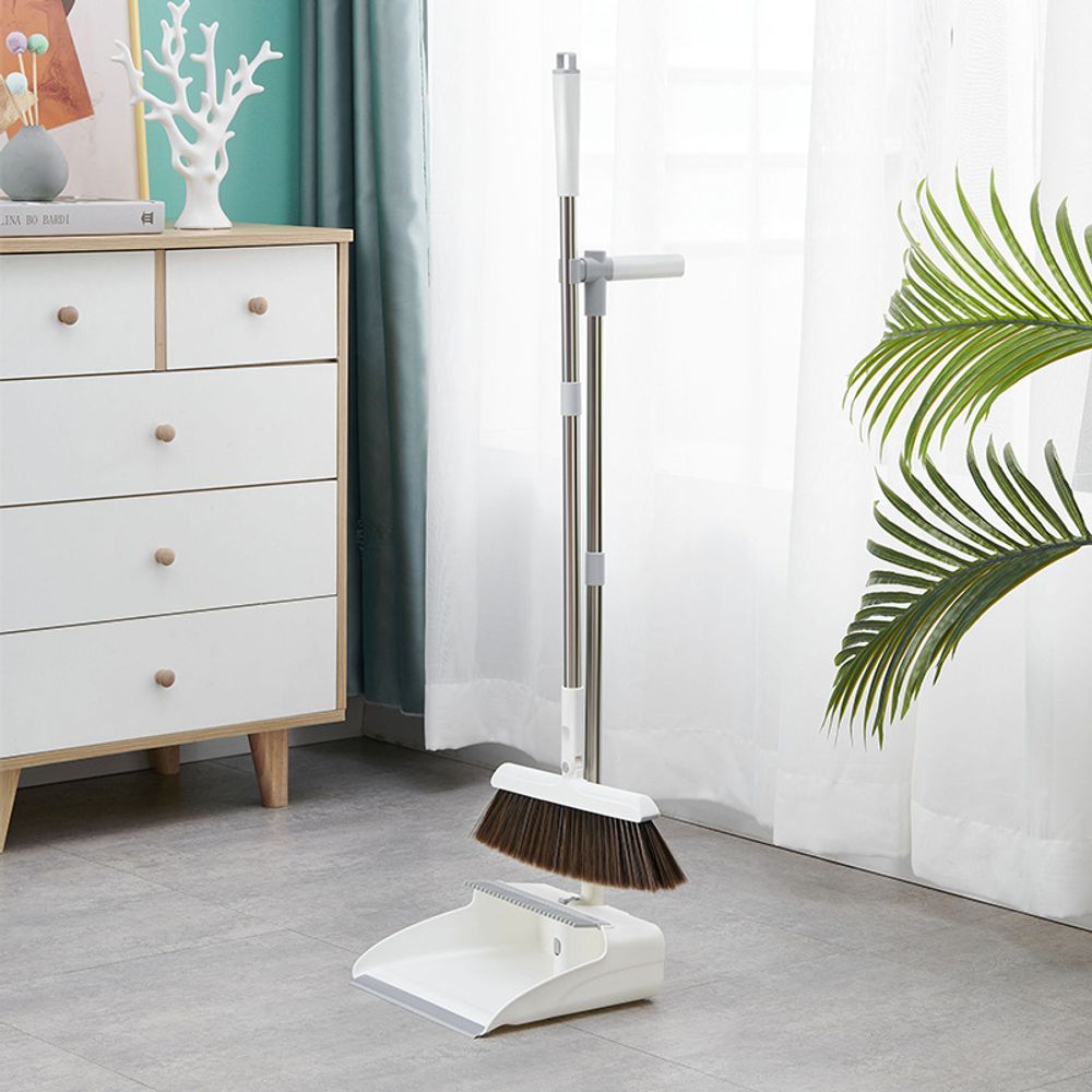 (싸더라) 미용실빗자루 자석고정 빗자루쓰레받이세트