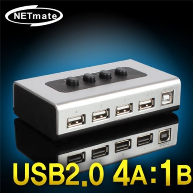 US41 USB2.0 4A대1B 수동선택기(벽걸이형)