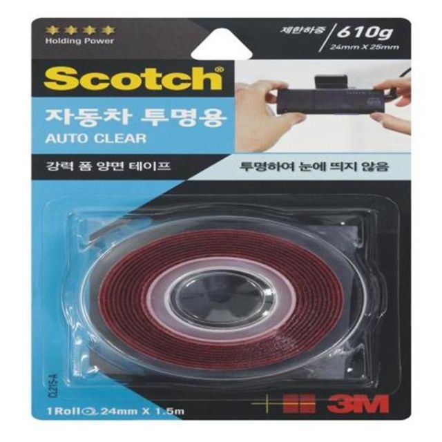 3M 강력 자동차 투명 폼 양면테이프 CL215-A 24mm 1mm