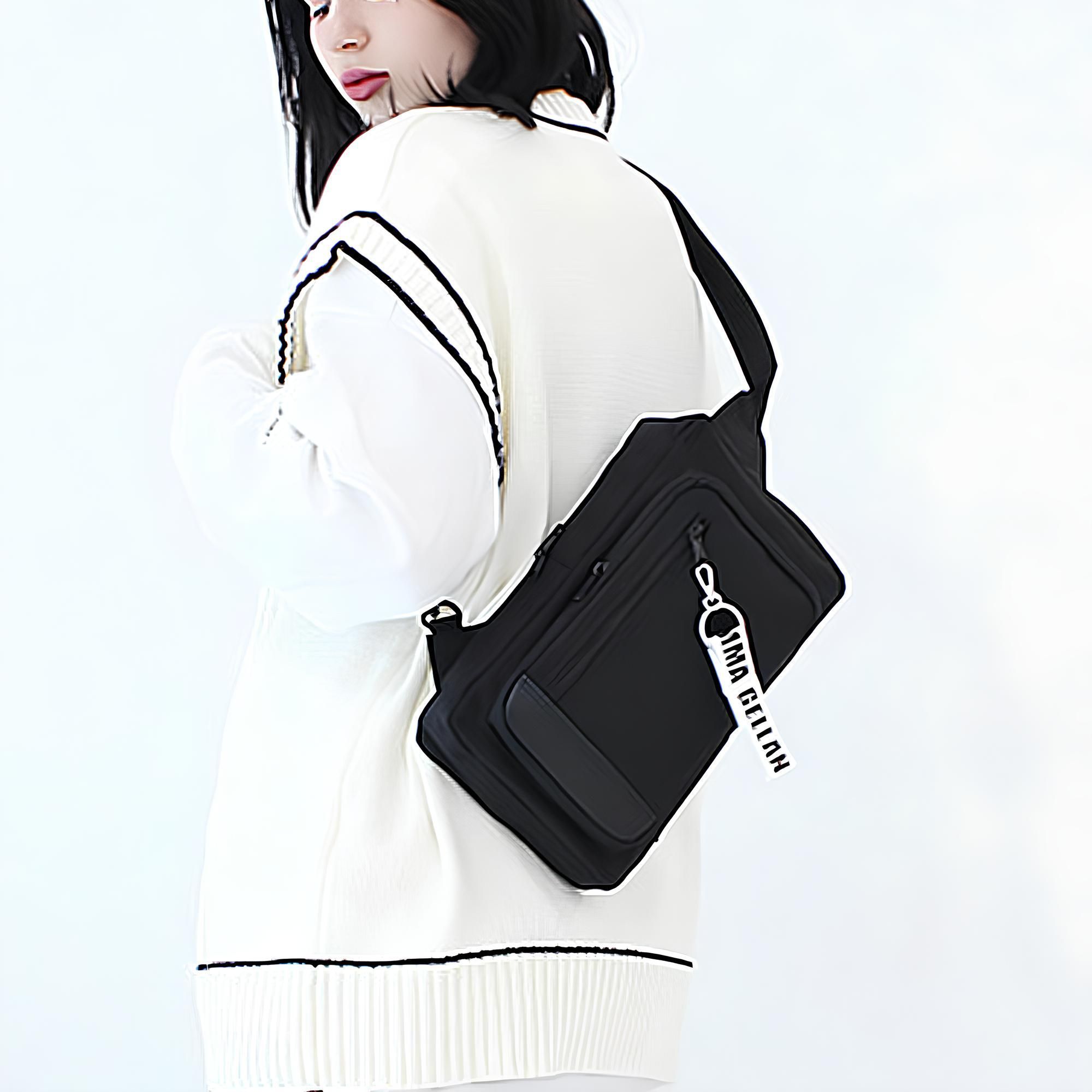 남녀공용 크로스백 전면 포켓 수납 실용 데일리 가방