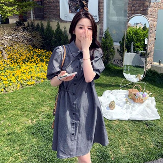 원피스 URS461599 원피스 하객룩 쉬폰원피스 니트원피
