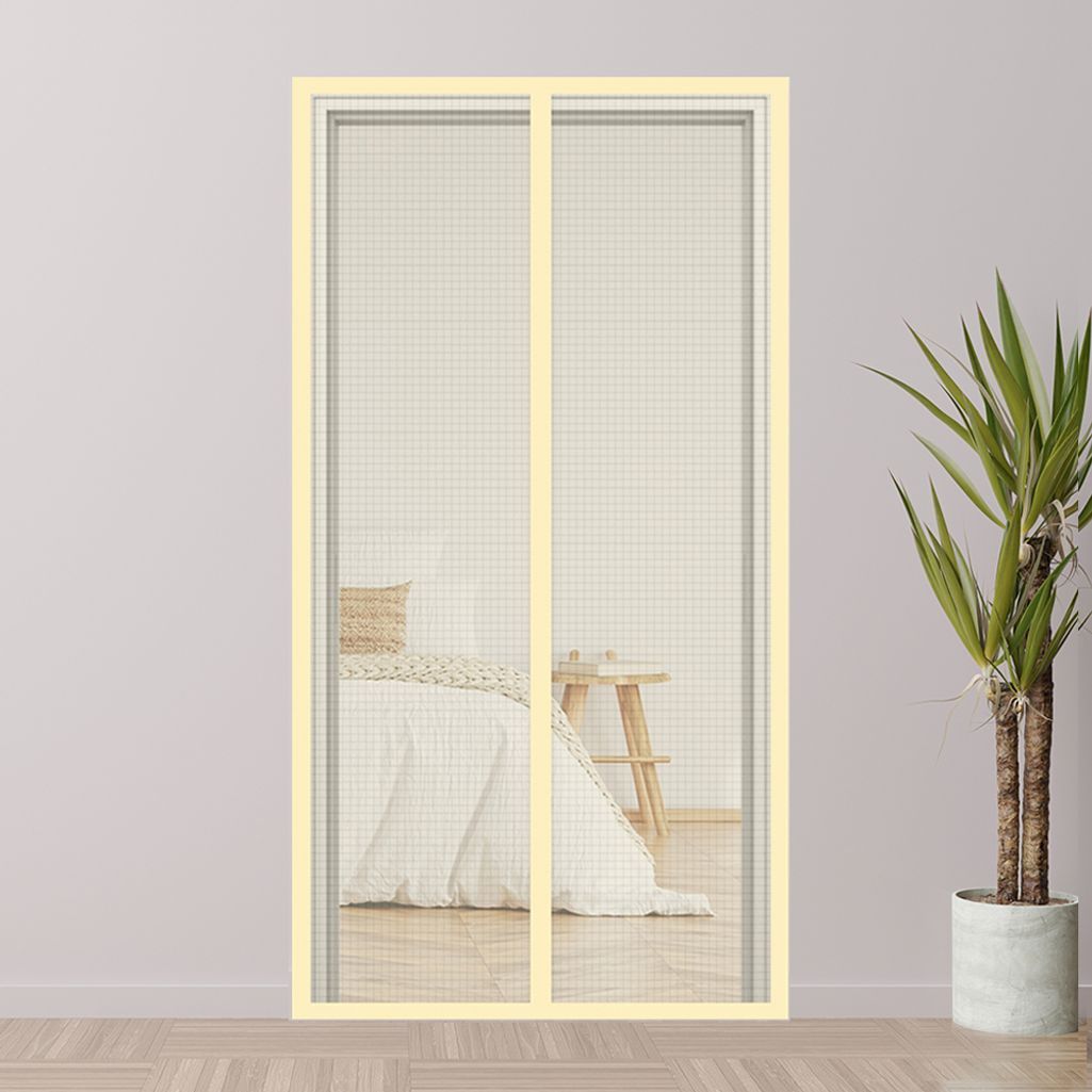 PrimeBulk 방충 자석 문 모기장(100x210cm)(아이보리)