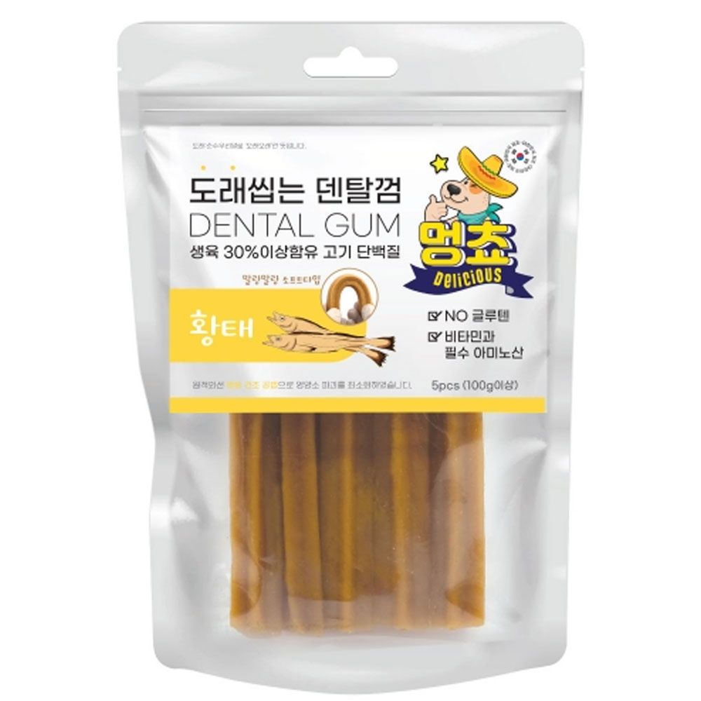 도래씹는 덴탈껌 황태 100g X10개 강아지 소프트 껌
