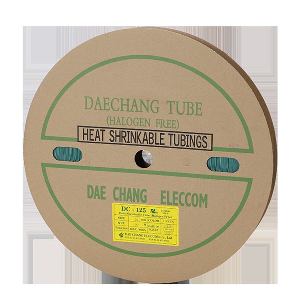 수축튜브 25MM 50M 녹색 1롤