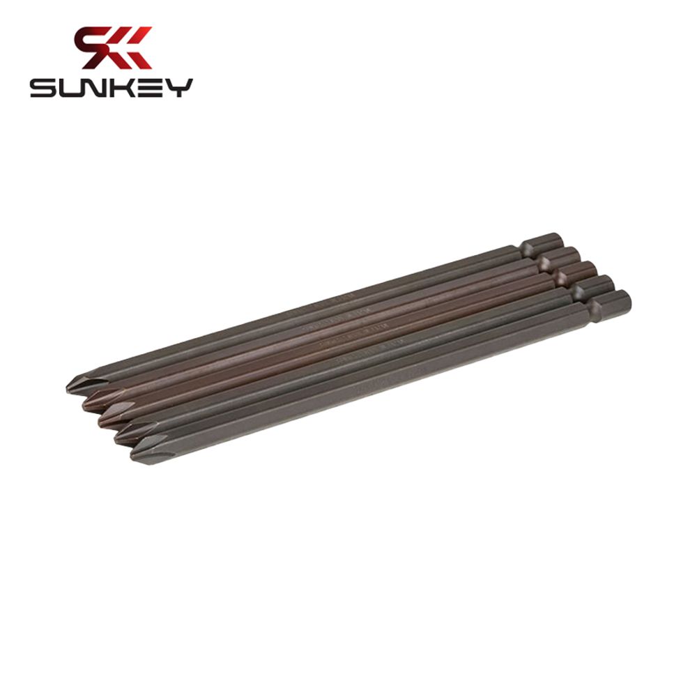 십자비트 전기드릴 +PH2x6.35 150mm 단면비트 5pcs