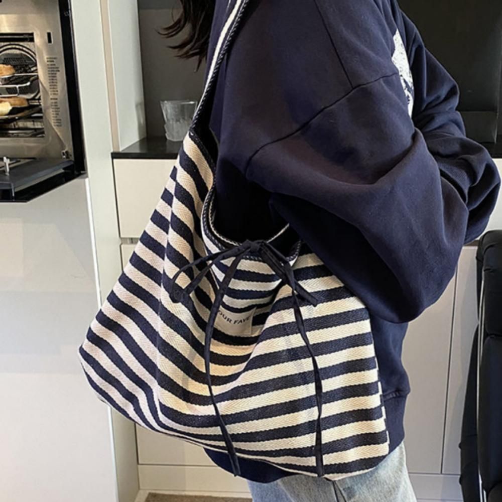 캔버스 숄더백 크로스 가방 여성 데일리 네이비