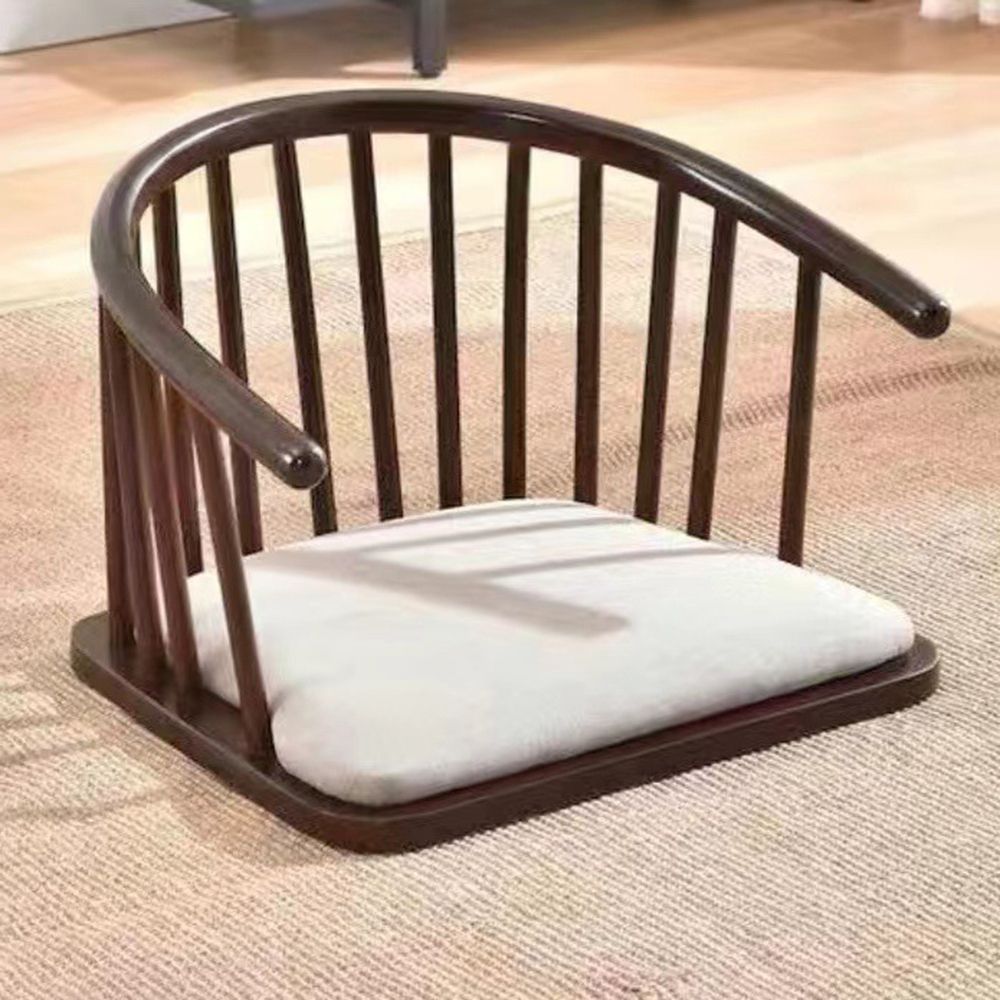 편안한 등받이 원목 좌식 의자 C형 앉은뱅이의자