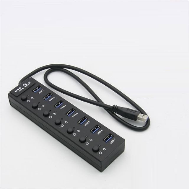 USB 허브 3.0 7포트 무전원 개별스위치 60cm Hub