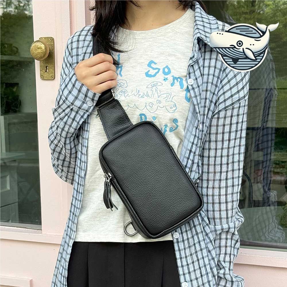 멋진 남녀공용 크로스백 베이직 가죽 슬링백