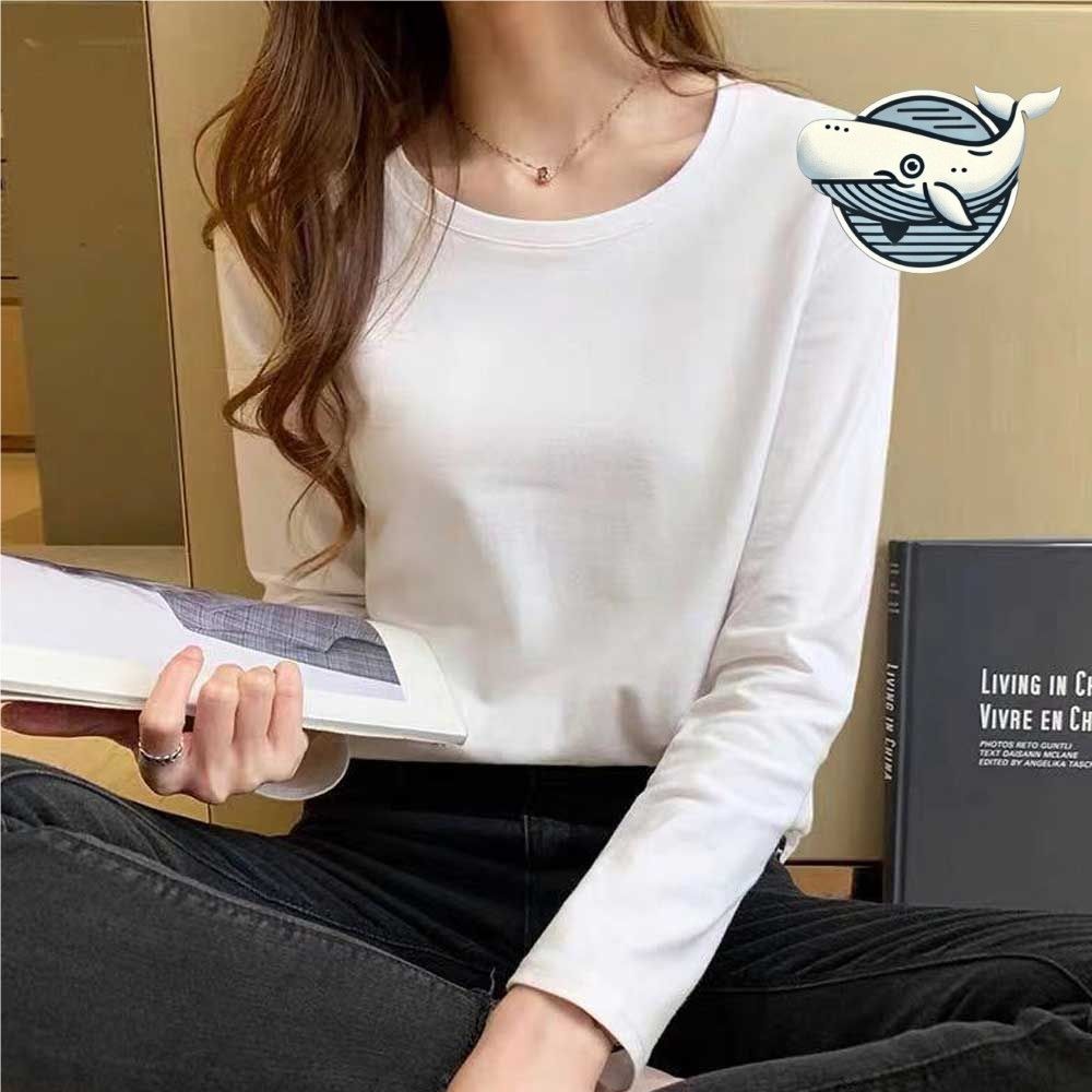 부드러운 모달 긴팔 티셔츠 기본핏 스타일