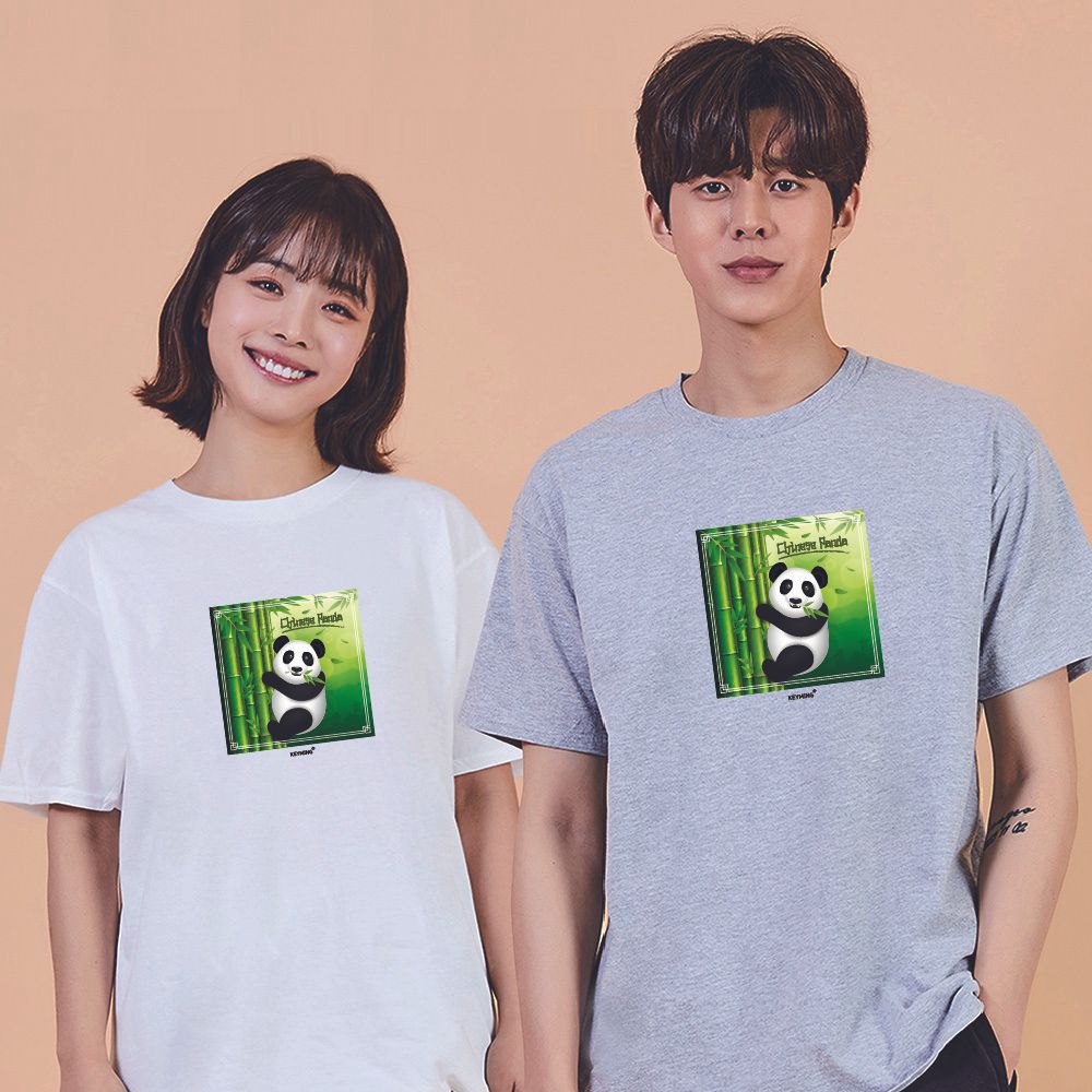 키밍 중국판다 캐릭터티 오버핏반팔티