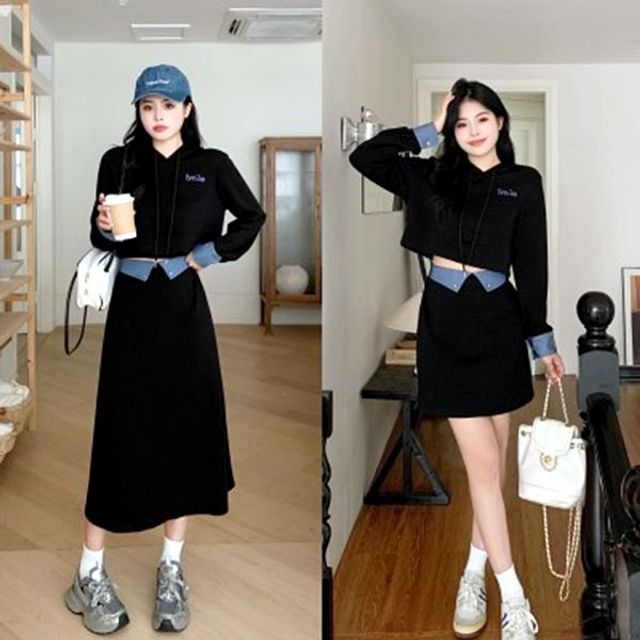 빅사이즈 세트 URS111526 셔츠원피스 하객원피스 원피