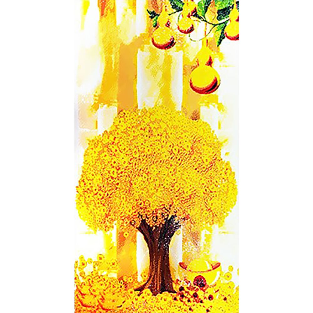 황금 재물 나무 2 (패브릭) 보석십자수 50x100