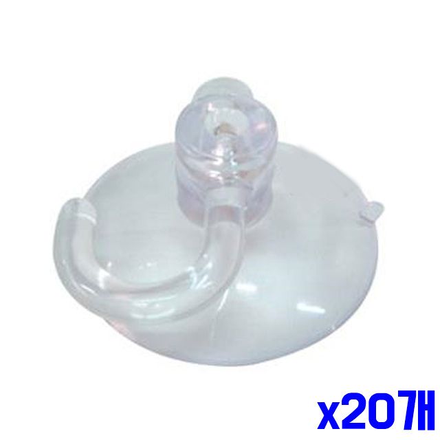 40mm 벽걸이 3개 x20개 압착고무 고리형 소품걸이