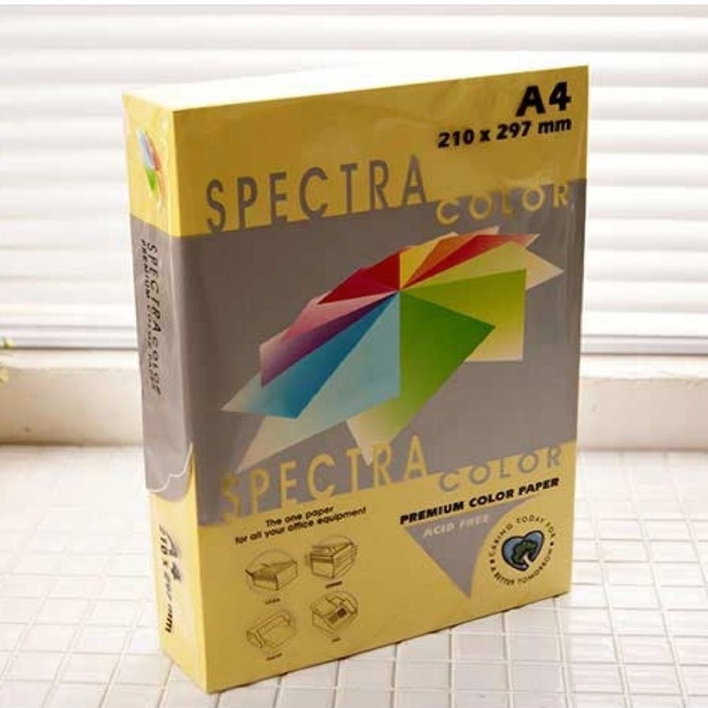 스펙트라 A4 칼라용지 색상지 색지 노랑색 500매