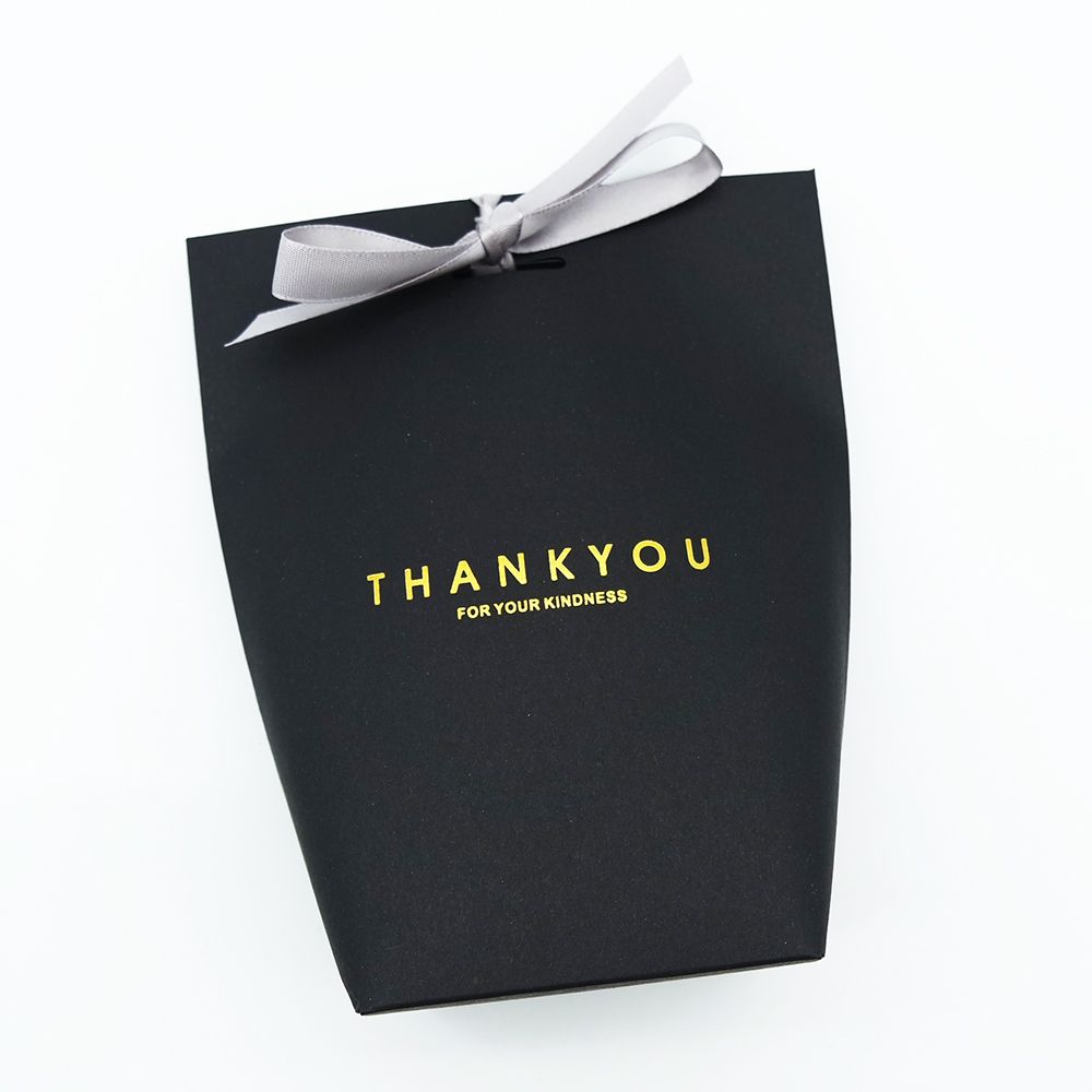 미니 선물 상자 소품 포장 박스 리본 상자-블랙