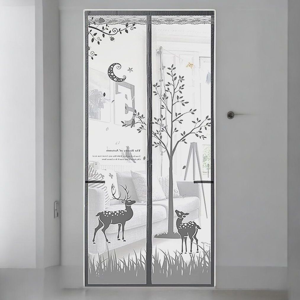 게더릭 사슴 문 모기장 (100x210cm) (그레이)