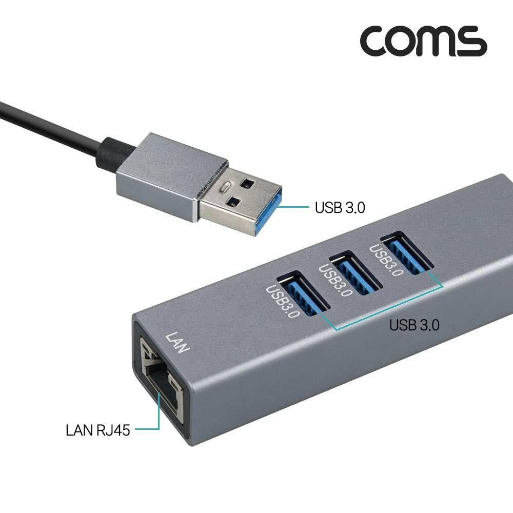 USB 3.0 허브 3포트 3Port LAN RJ45 10 100 1000Mbps