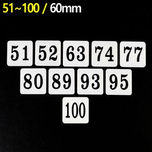 아이티알,NE 사각 아크릴 숫자 번호판 (51~100번) 60X60mm 낱개5개
