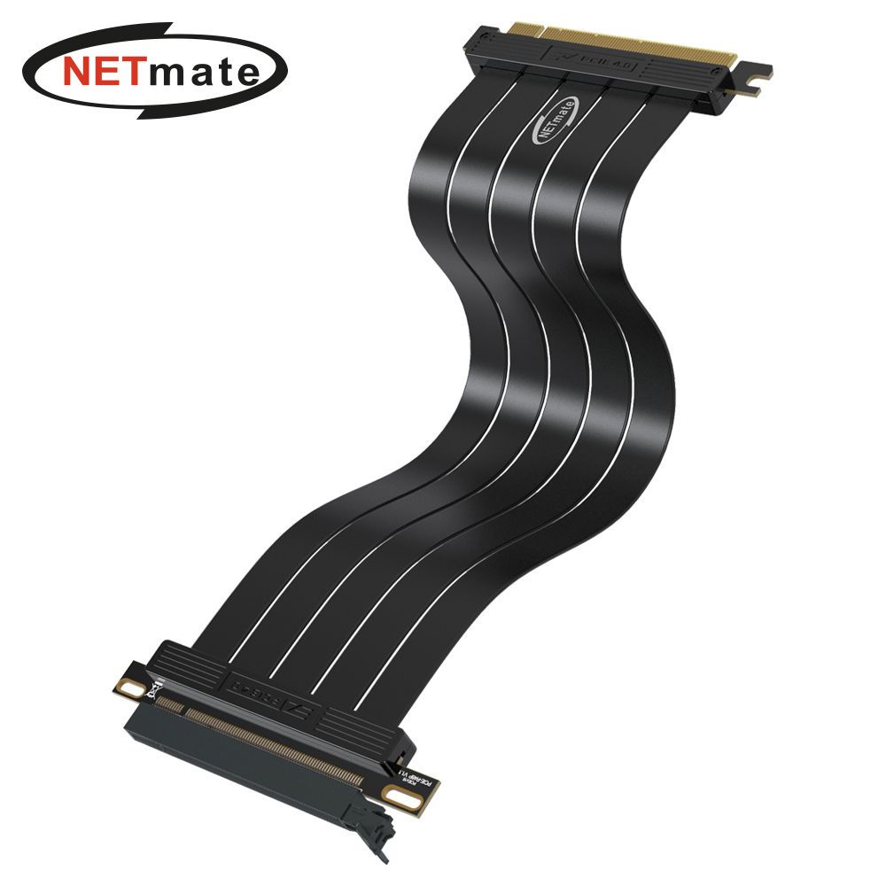 PCI-E 4.0 라이저 케이블 300mm (블랙 일자형)