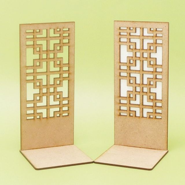 우드공예 MDF DIY 우드 문창살 데코판(2호) 한지2장