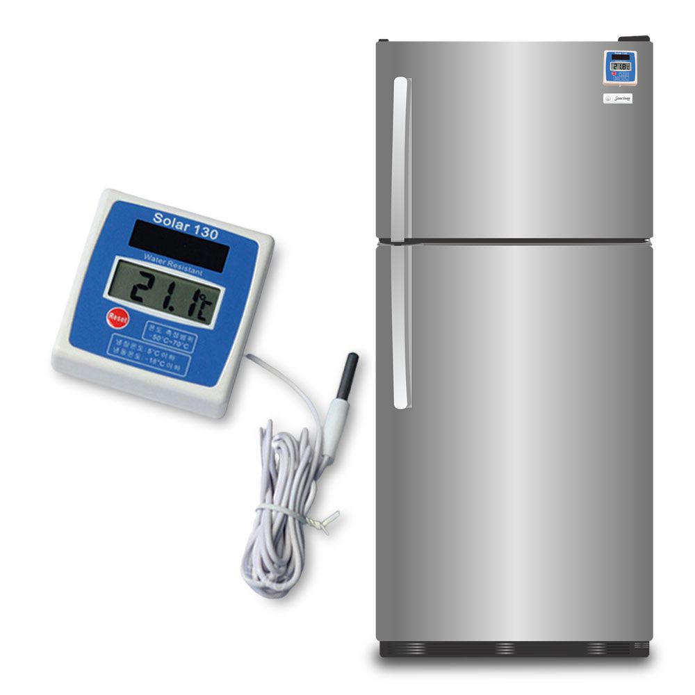 냉장 냉동고 디지탈 온도계 솔라전지 방수 센서감지