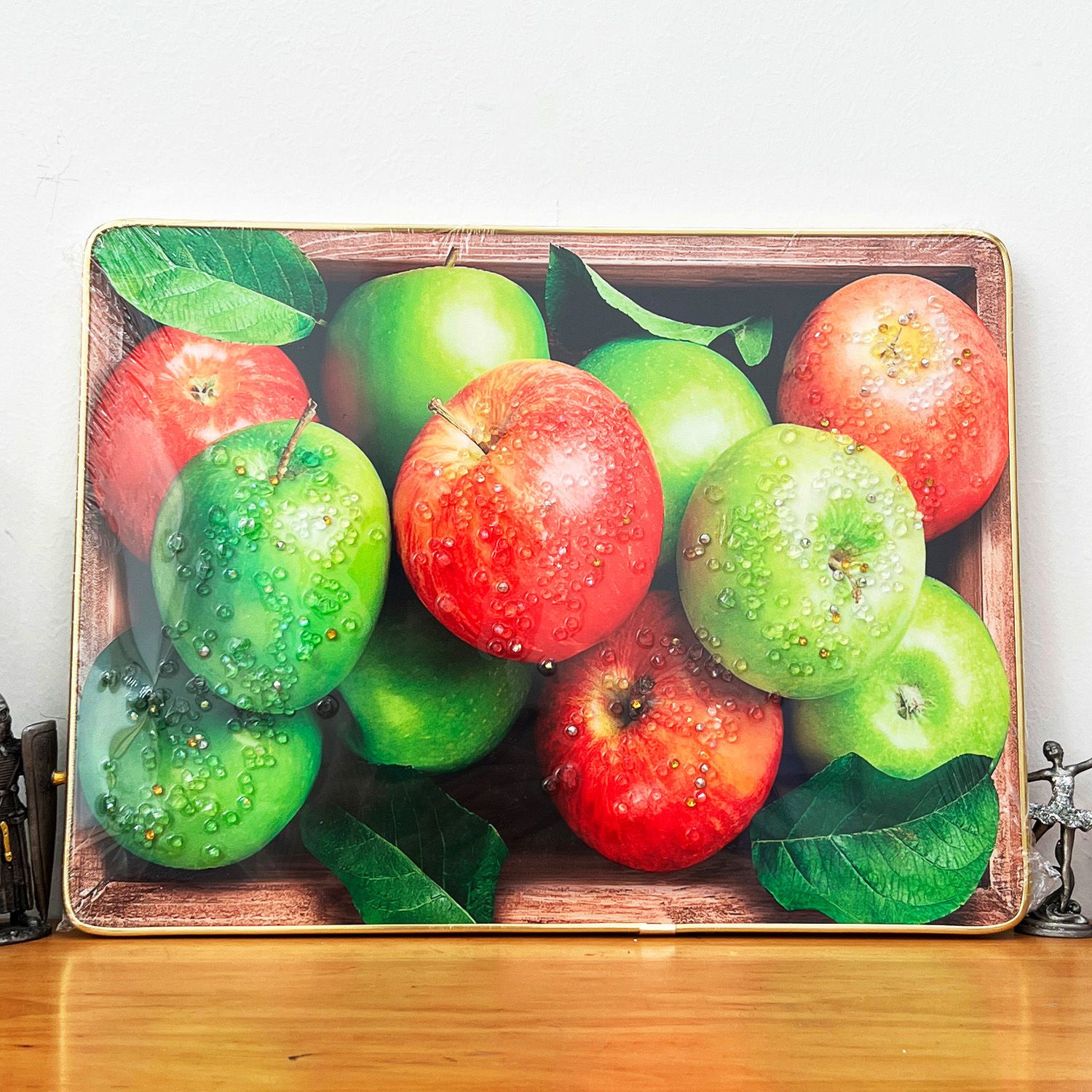 큐빅 괘짝 청홍사과 액자 돈들어오는 그림액자 40x30