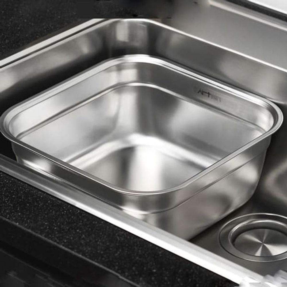 키친아트 설거지통 싱크대 식기 보관통 사각형 8L