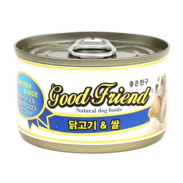 강아지 애견 간식 통조림 캔 닭고기 쌀 100g 24개