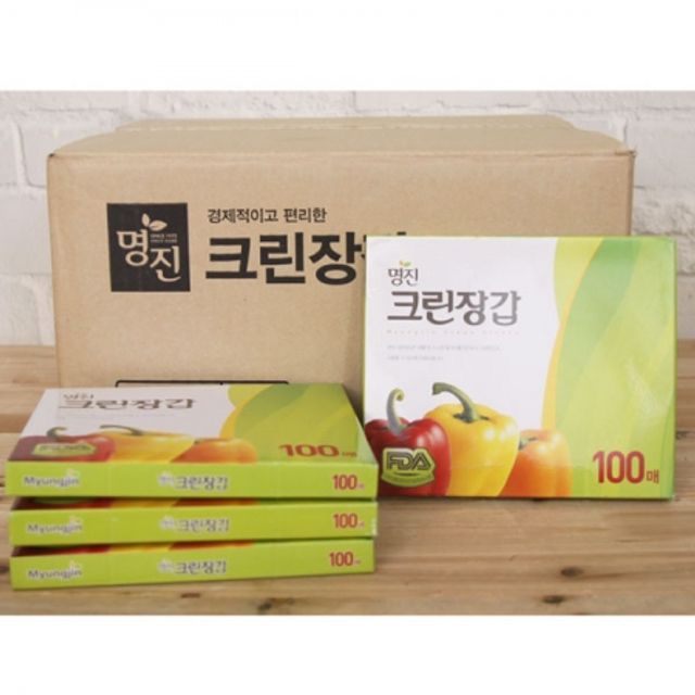 BOX 명진 크린장갑 (24x28cm) 100매 30개입 위생장갑