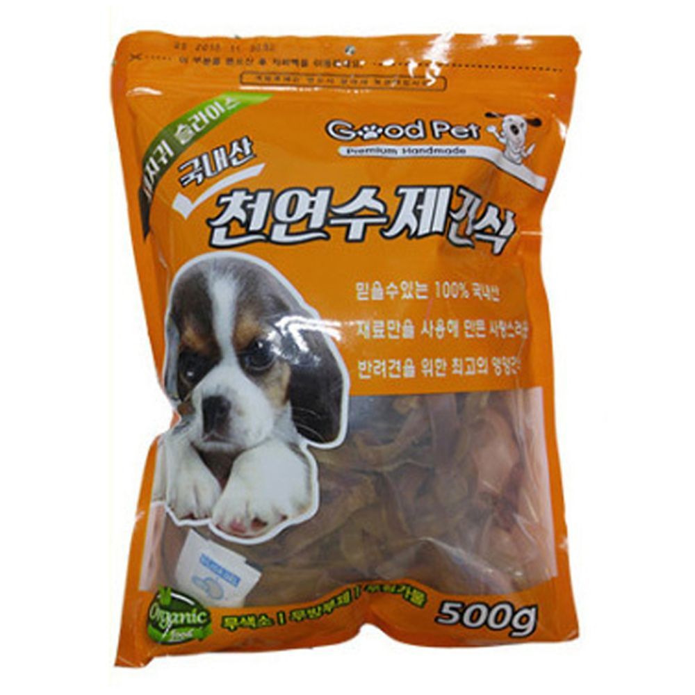 강아지 수제간식 스타일 돼지통귀 500g 1P 고품질 육