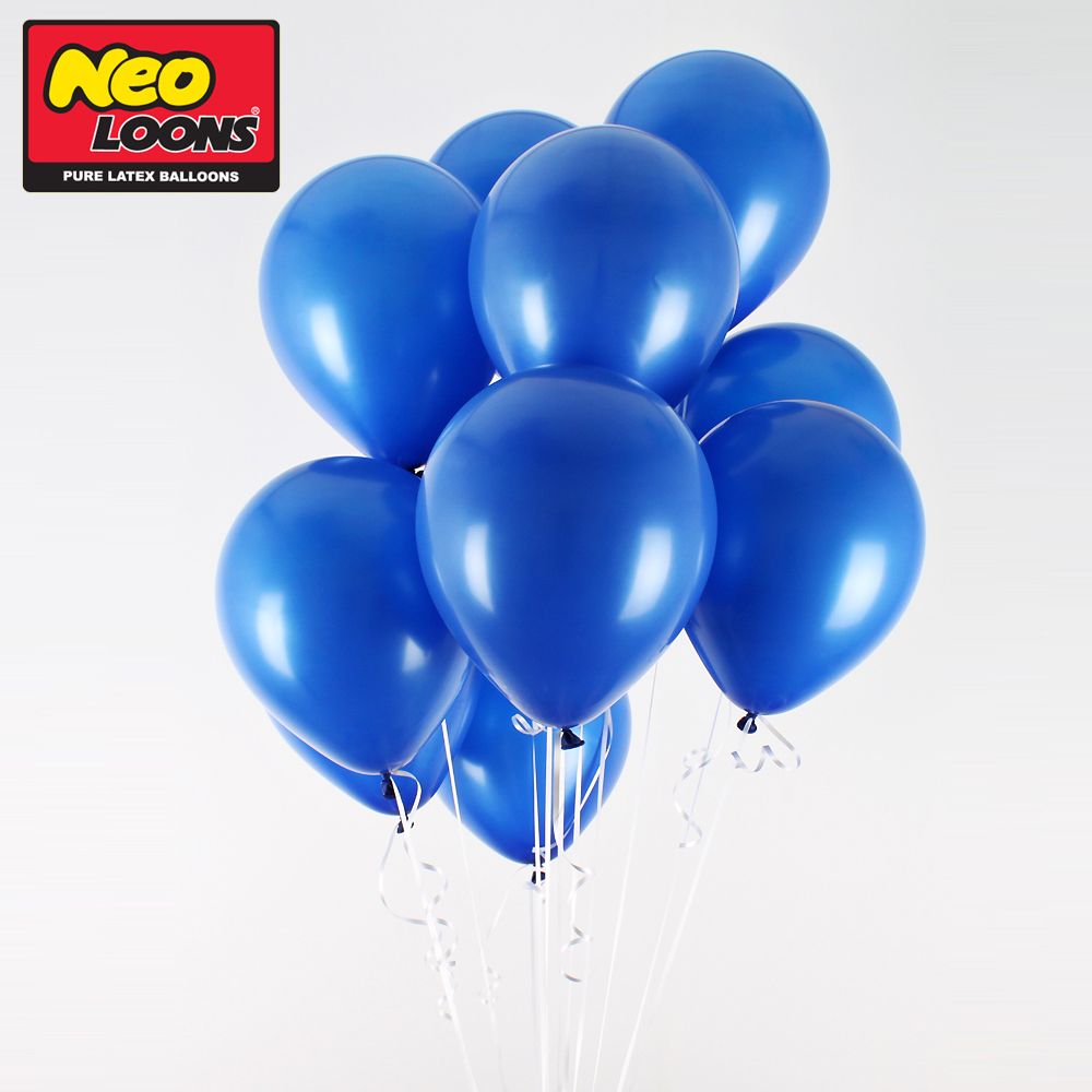네오텍스 30cm 일반 블루 라운드 풍선 100개입