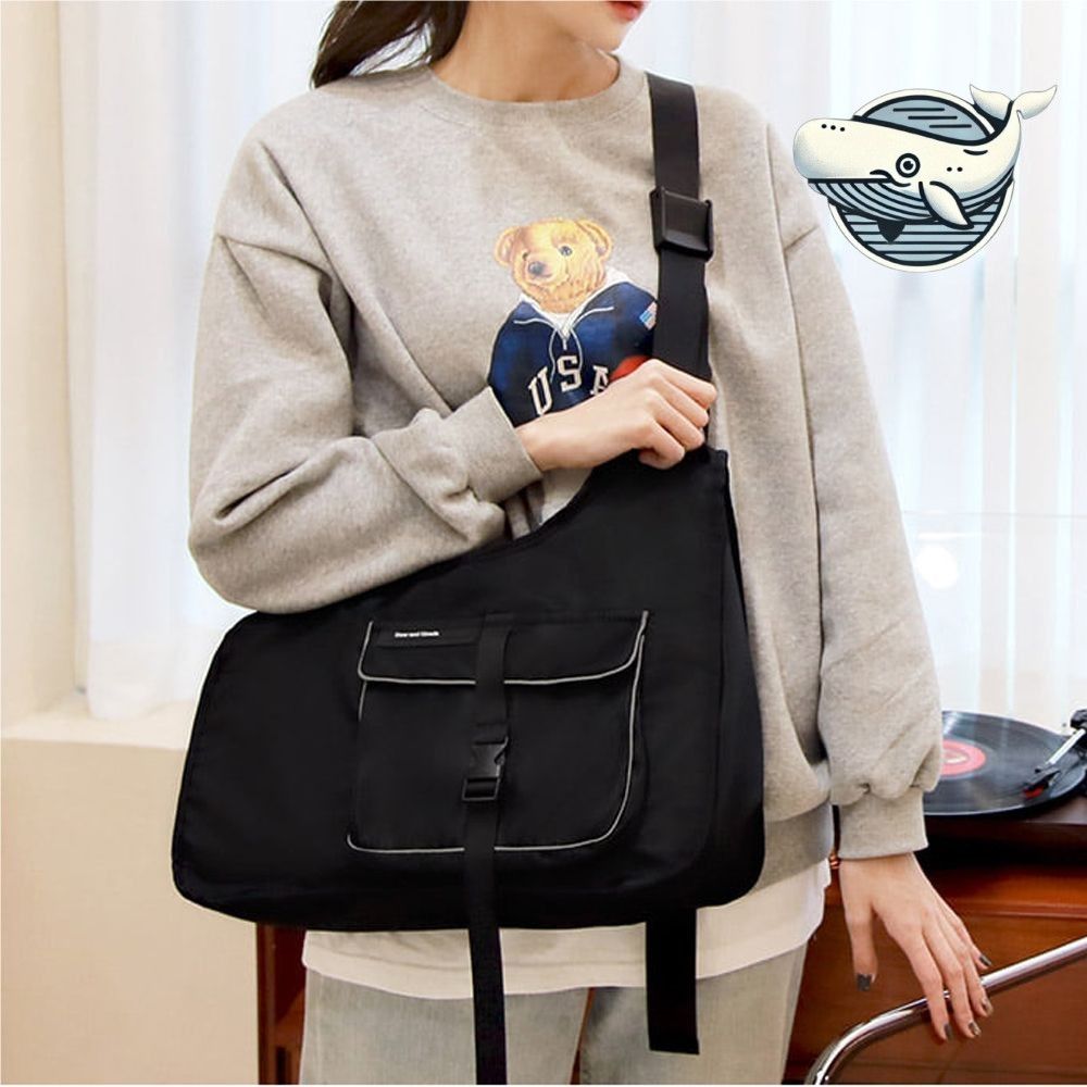 남여 스타일리시 캐주얼 크로스백 블랙 대학생