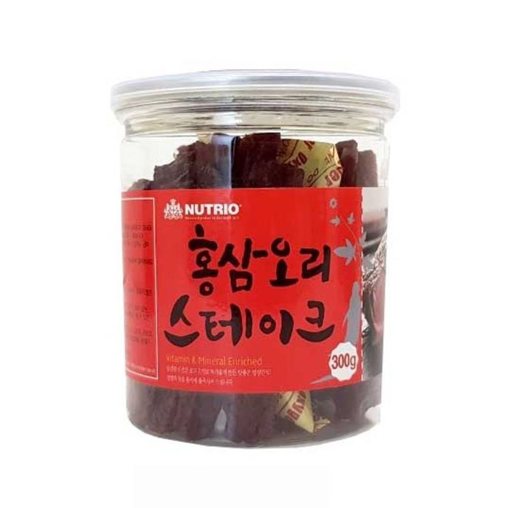애견간식 뉴트리오 홍삼오리 스테이크 300g 6통 1타