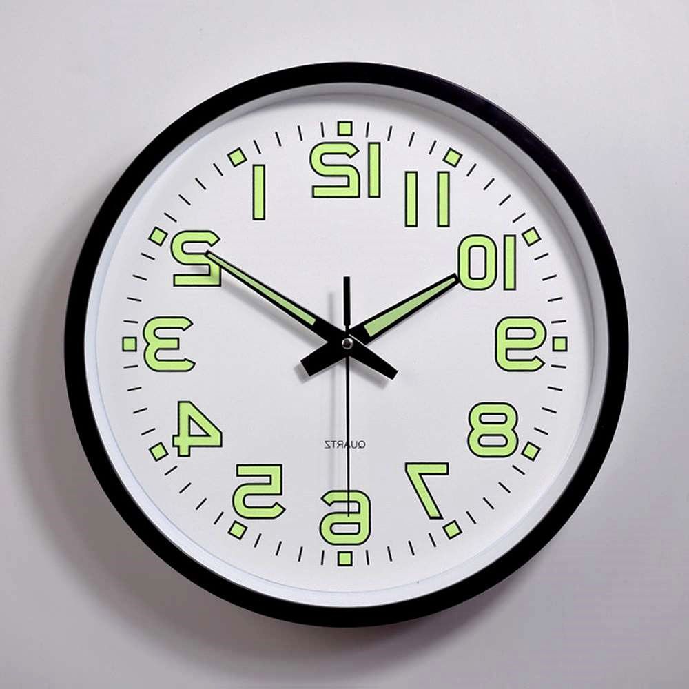 야광 벽 시계 회의실 아날로그 조용한 매장
