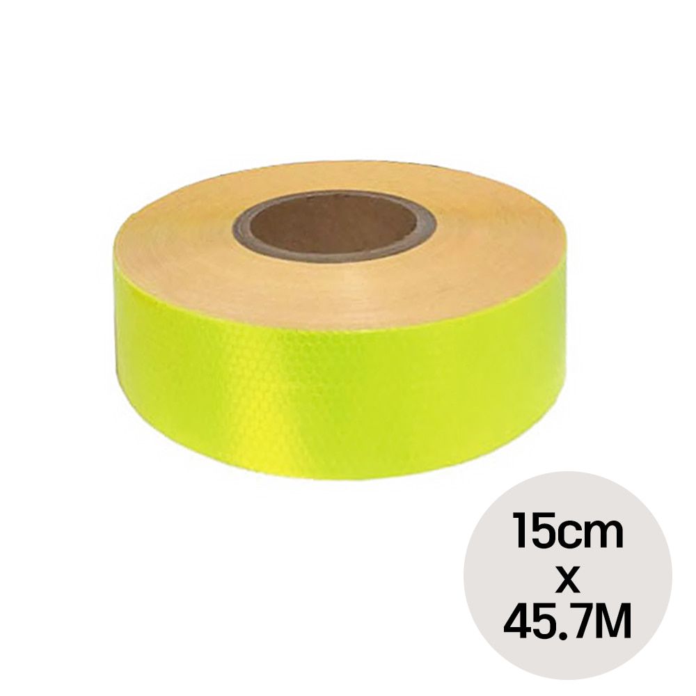 벌집패턴 고휘도 반사 테이프 형광 15cm x 45.7M 1롤