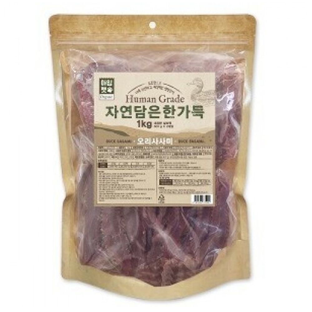 아임펫 자연담은 오리 사사미 1kg 강아지 육포 간식