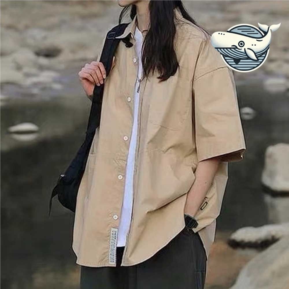 여자 오버핏 셔츠 스트릿 레이어드 가벼운 여름