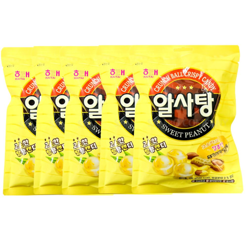 해태땅콩알사탕 땅콩사탕 고소한땅콩맛사탕 5개