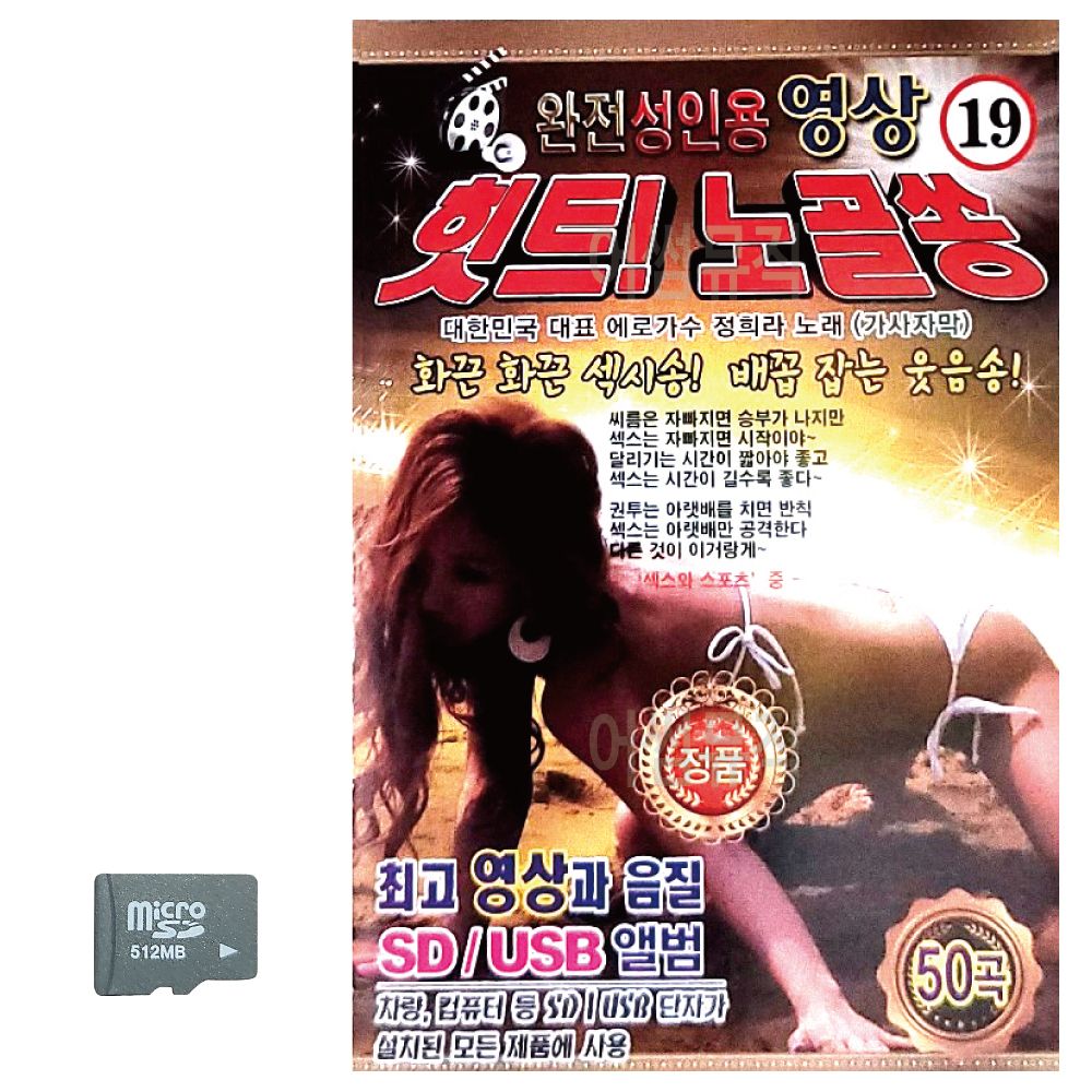 SD카드 완전성인용 19세이상 힛트 노골쏭 50곡 (영상)