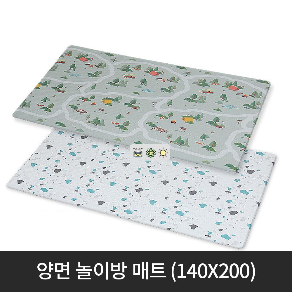 대형 프리미엄 양면놀이방매트 포레스트패턴 소음완화