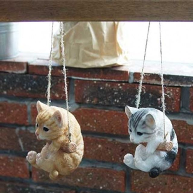 스윙 고양이 미니어쳐 다용도 카페 실내용 장식인형