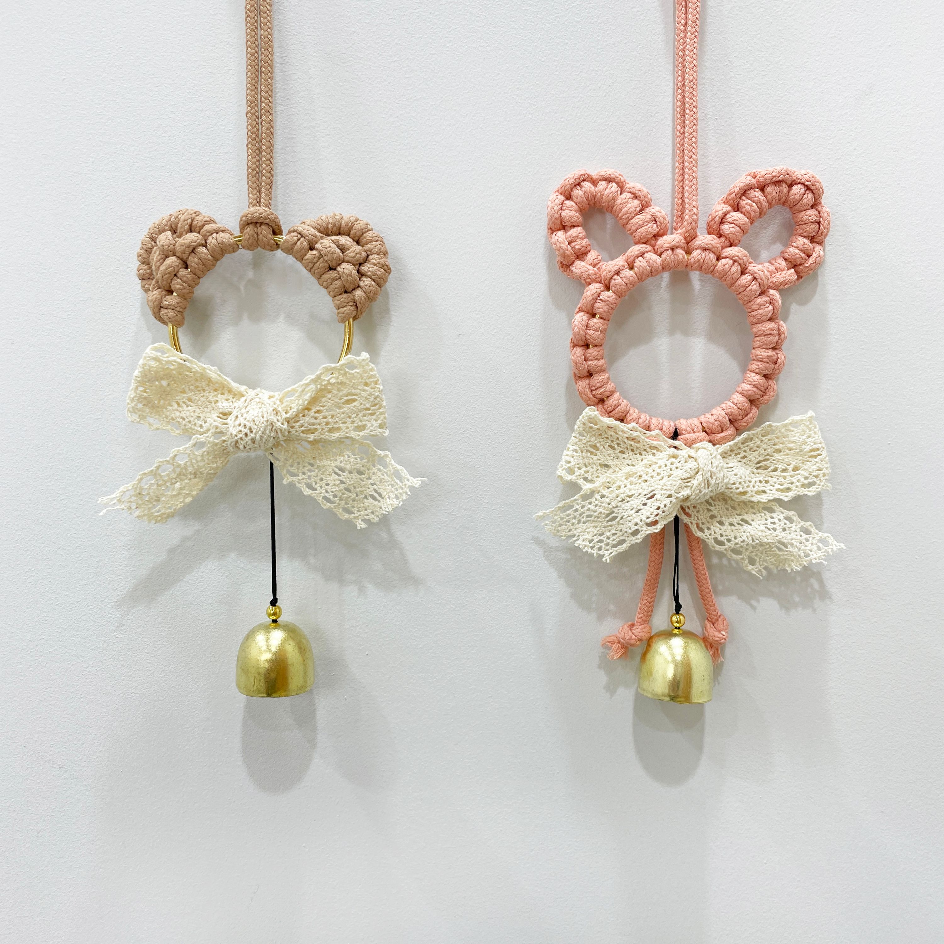 마크라메 토끼 곰돌이 도어벨 만들기 DIY 키트