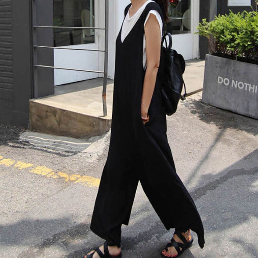 와이드핏 루즈핏 여성 여름점프슈트 여자 여성점