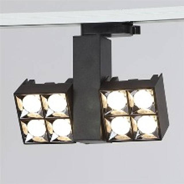 LED 에코 서치 COB 스포트 8구 24W 레일등 블랙 레