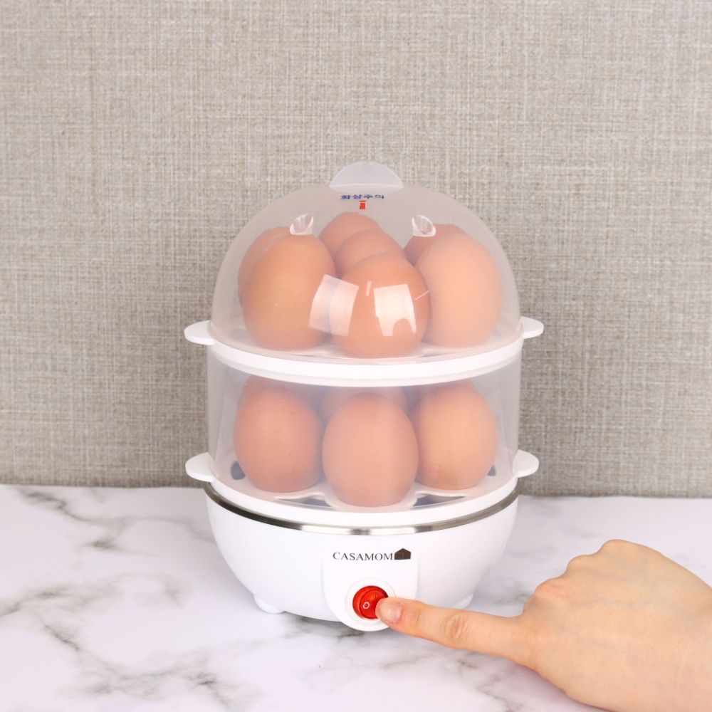 가정용 손쉬운 계란삶는기계 에그스티머 2단찜기