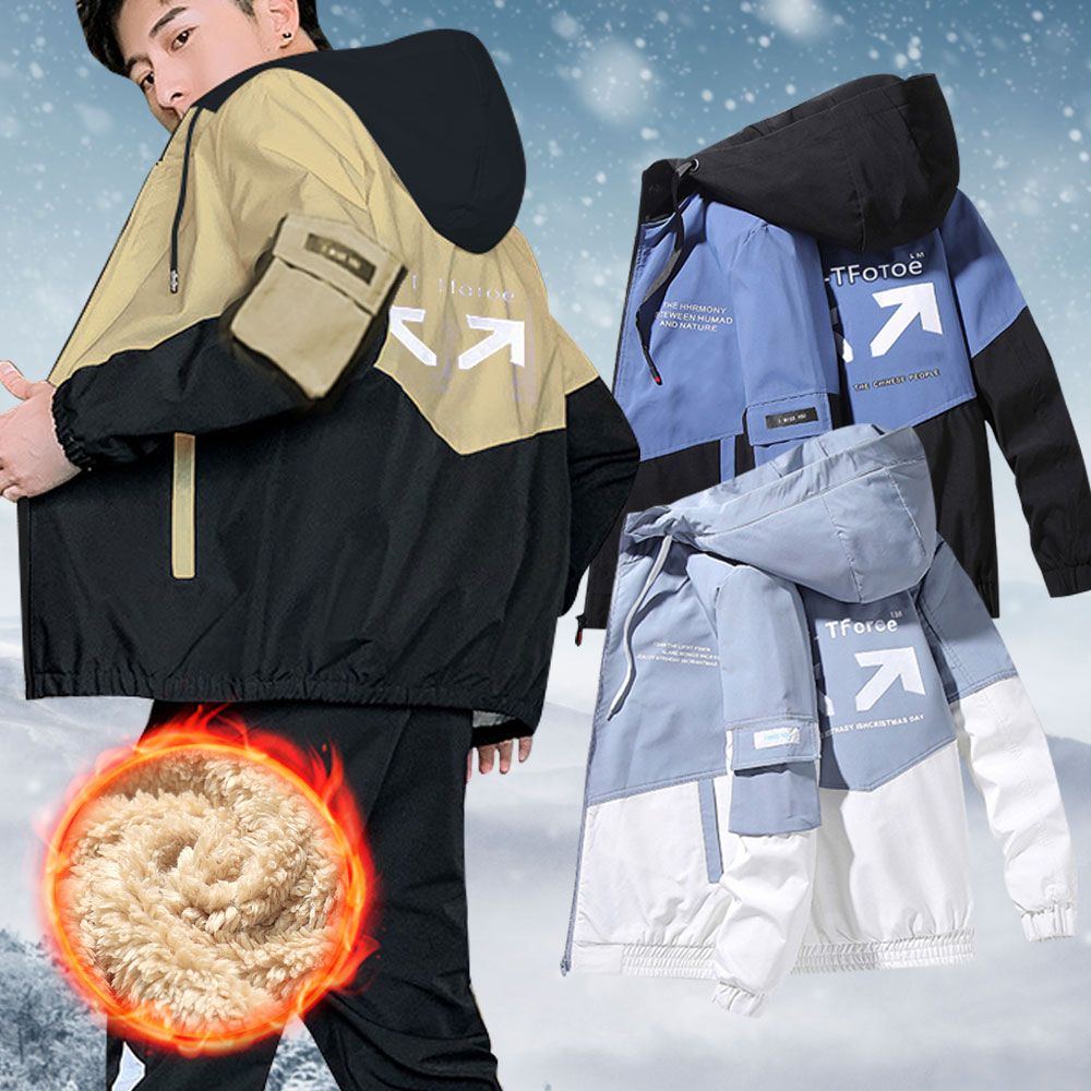 방한 기모 점퍼 겨울 후드 집업 방수 방풍 심플 자켓