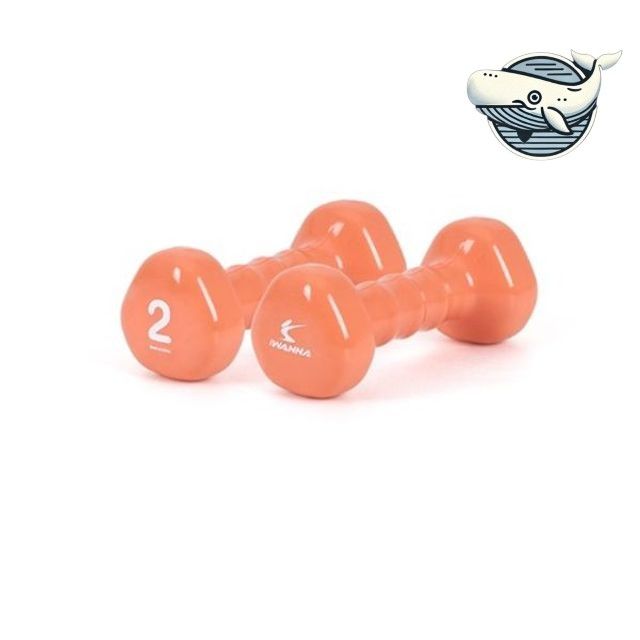 홈트레이닝 아령 2kg 밀키오렌지 색상
